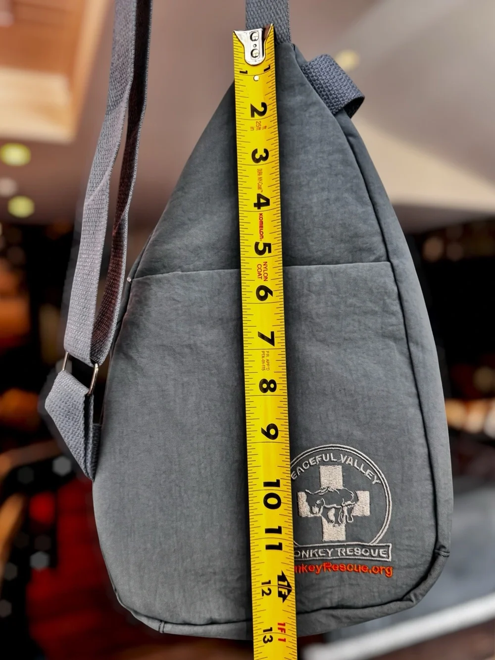 New Lightweight Blue/Gray Small Sling Bag Casual Crossbody Nylon Day Pack